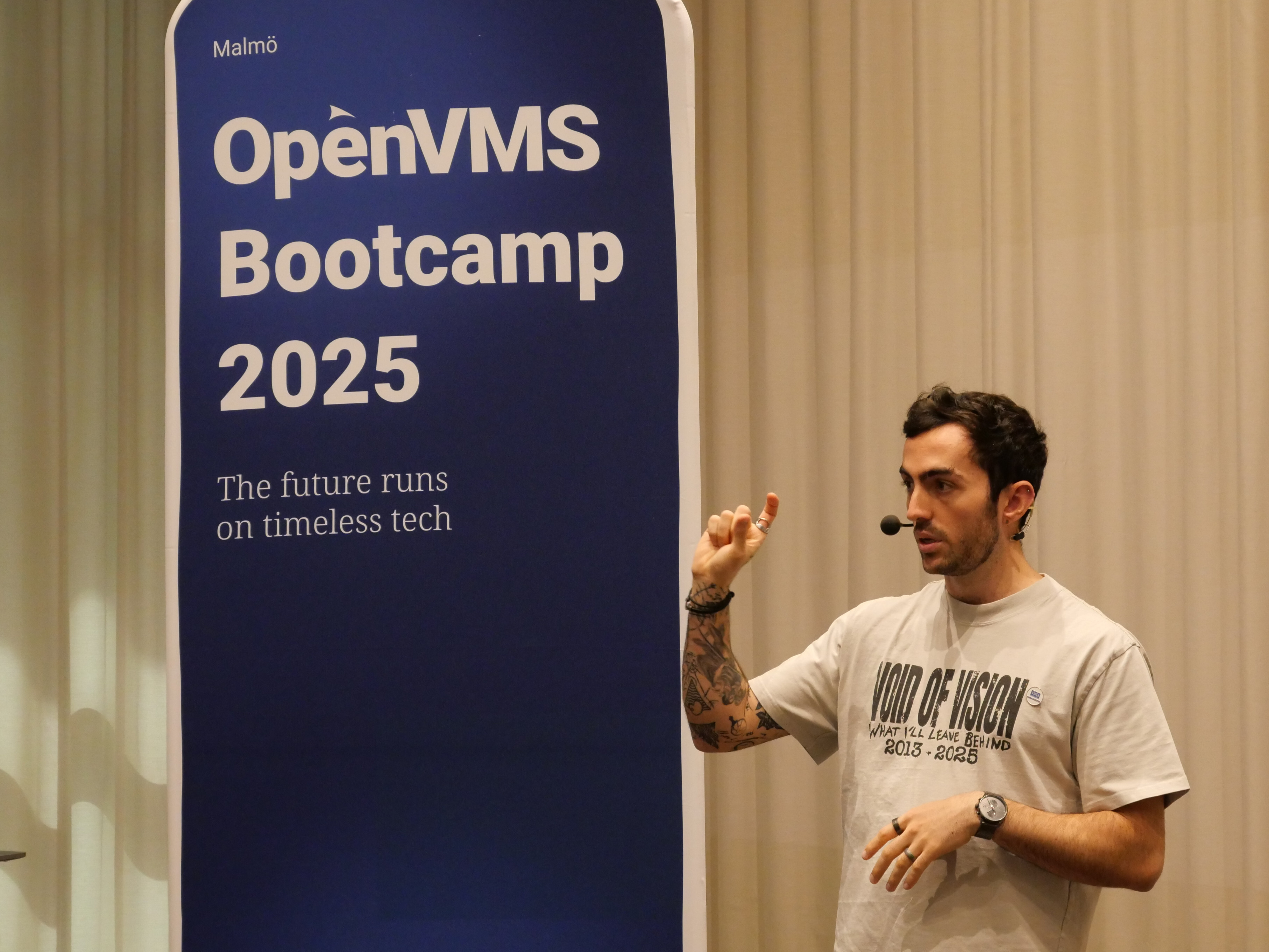 Liam presenting at Malmo 2025